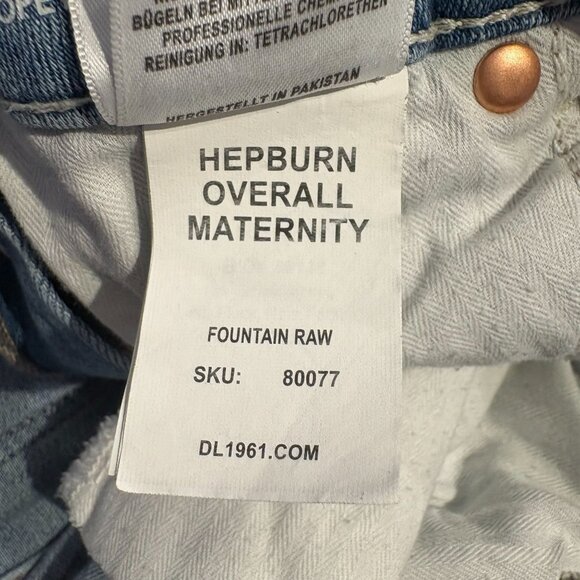 DL1961 Hepburn Maternity Overalls Women's Size Small Light Wash Blue in EUC! - Picture 6 of 8
